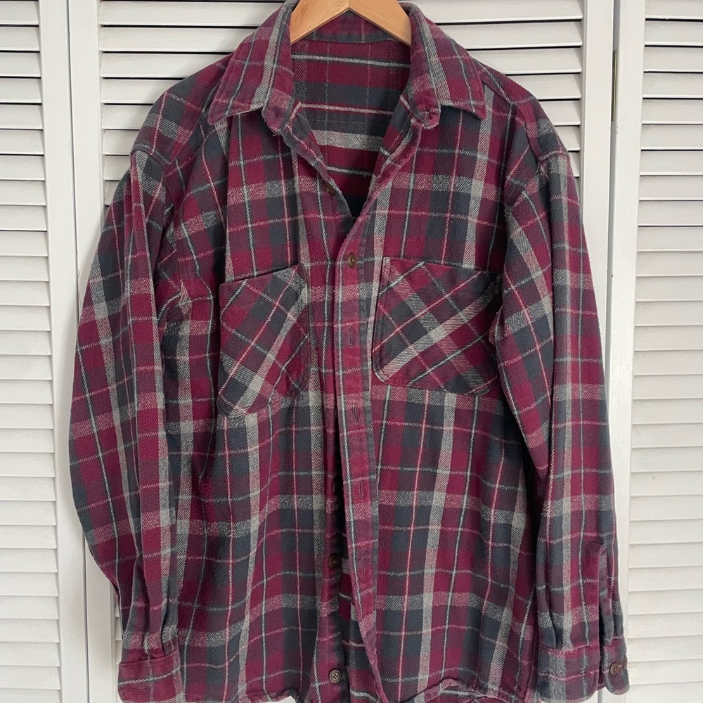 Plaid Button Down Shirt for Women
